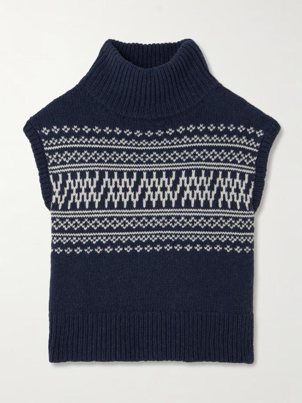 We Norwegians Setesdal Merino Wool And Cashmereblend Turtleneck Vest - XS/S